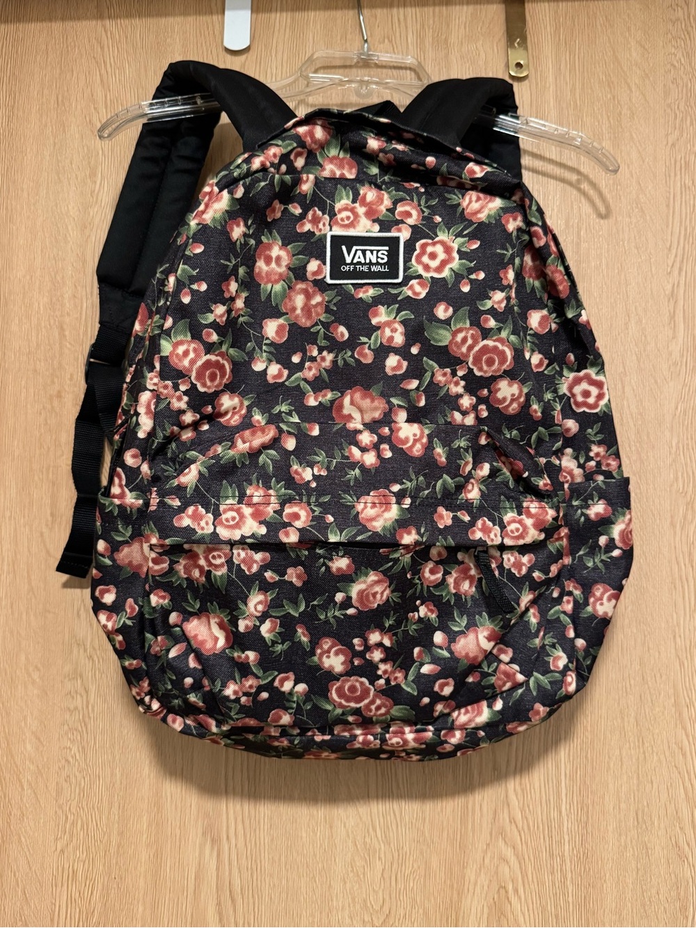 Vans "Off The Wall" Black Rose Floral Old Skool Realm Backpack